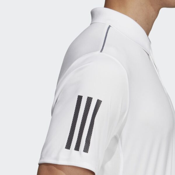 Áo Adidas 3 Stripes Club Polo Shirt White DU0849 - Ảnh 6