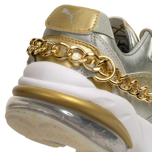 Giày Puma  x One Piece Cell Venom Silver Gold Leather Lace Up - Ảnh 5