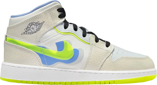 Giay Nike Air Jordan 1 Mid SE GS 'Warped Swoosh' DV1314-017