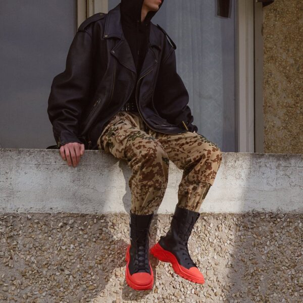 Giày Adidas Raf Simons x Detroit Runner High 'Black Red' EE7940 - Ảnh 3