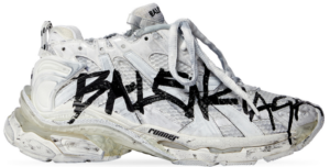 Giay Balenciaga x Adidas Runner Graffiti 'White' 677403-W3RBQ-9010