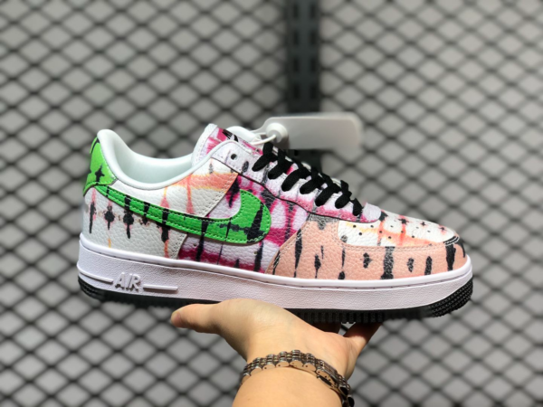 Giày Nike Air Force 1 Black Tie Dye CW1267-101 - Ảnh 8