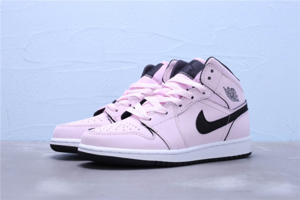 Giày Nike Air Jordan 1 Mid GS 'Pink Foam' 555112-601 - Ảnh 13