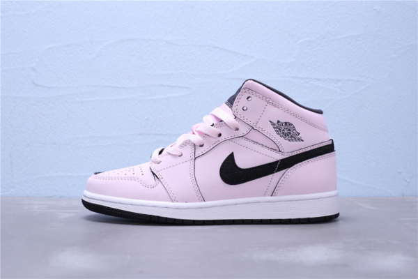 Giày Nike Air Jordan 1 Mid GS 'Pink Foam' 555112-601 - Ảnh 11