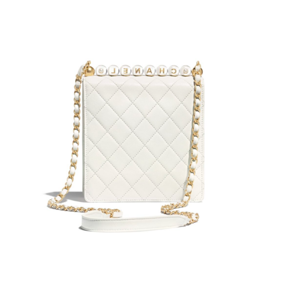 Túi Chanel Flap Bag Goatskin White AS0584-B02873-10601 - Ảnh 2