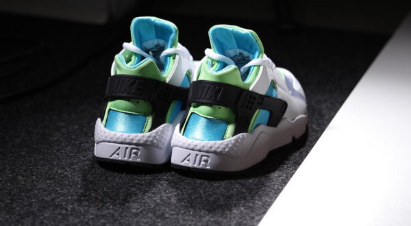 Giày Nike Air Huarache Run White Clearwater Flash Lime 634835-100 - Ảnh 4