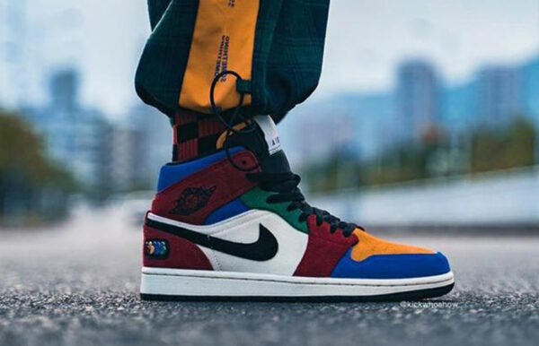 Giày Nike Blue The Great x Air Jordan 1 Mid 'Fearless' CU2805-100 - Ảnh 3