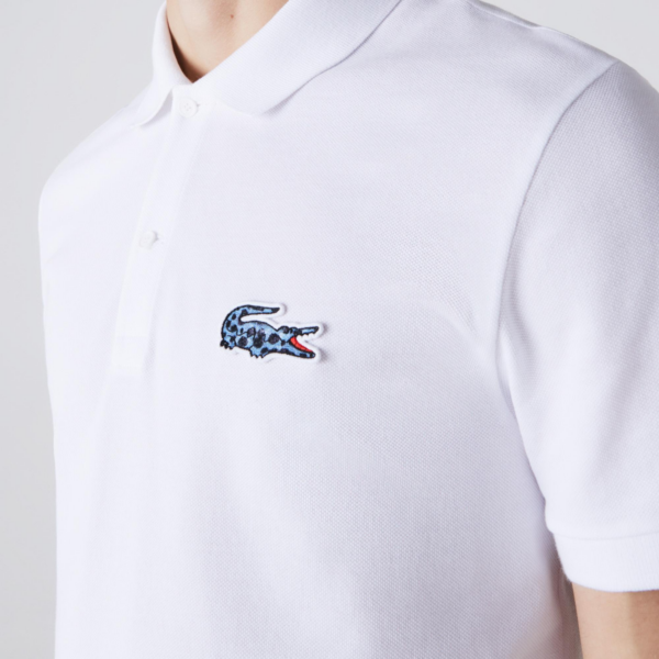 Áo Lacoste Men's Organic Cotton Pique Polo Shirt Big Logo PH6286-6PE - Ảnh 4