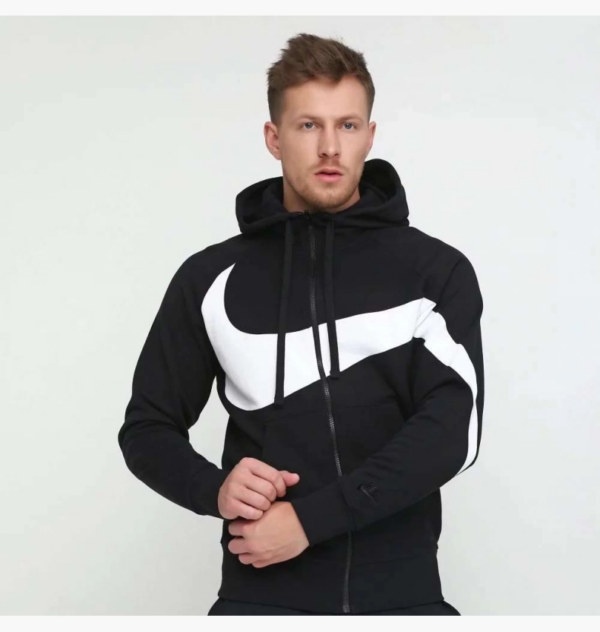 Áo Nike Sportswear Hoodie Black White AR3084-010 - Ảnh 3