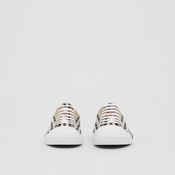 Giày Burberry Logo Print Vintage Check Beige - Ảnh 5