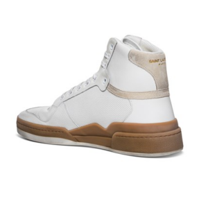 Alternative view of Giày Saint Laurent SL24 Mid-Top Leather White 61061804GA09298