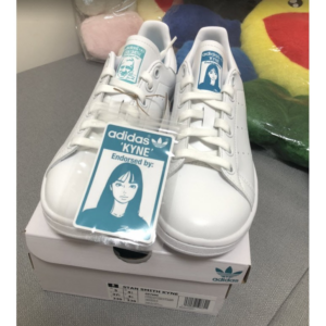 Giay Adidas Kyne x Stan Smith 'White Pulse Aqua' GX7690