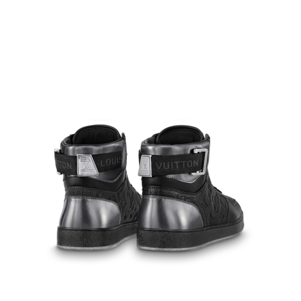 Giày Louis Vuitton MONOGRAM Rivoli Sneaker Boot 'Triple Black' 1A8V7U - Ảnh 5