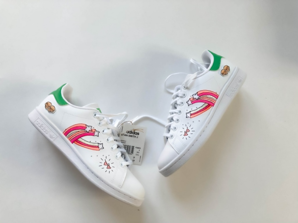 Giày Adidas Stan Smith J 'Girls Rule White' FX5976 - Ảnh 3