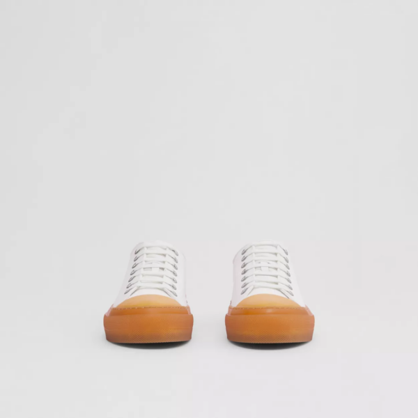 Giày Burberry Logo Detail Cotton 'White' 80523431 - Ảnh 3