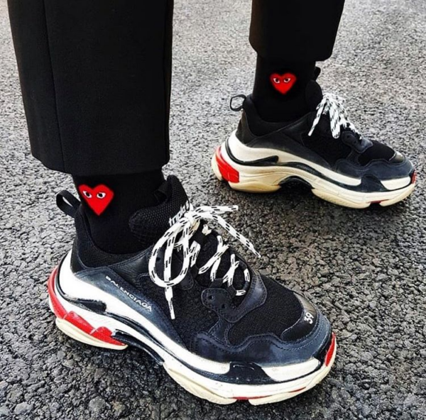 Giày Balenciaga Wmns Triple S Sneaker 'Black Red' 524037-W09O1-1000 - Ảnh 2