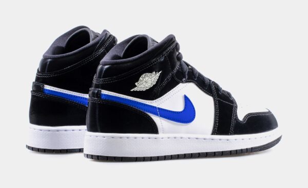 Giày Nike Air Jordan 1 Mid 'Black Racer Blue White' (GS) 554725-084 - Ảnh 6