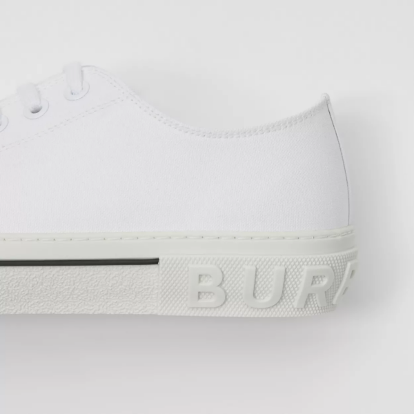Giày Burberry Logo Detail Cotton 'Neutral White' 80523401 - Ảnh 4