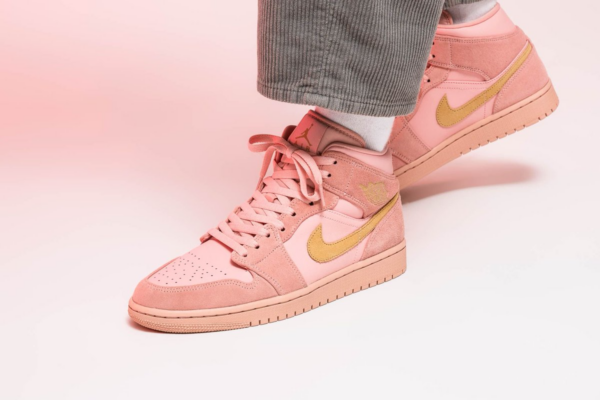 Giày Nike Air Jordan 1 Mid 'Coral Gold' 852542-600 - Ảnh 6