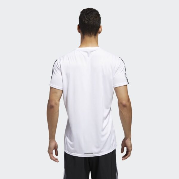 Áo Adidas Running 3 Stripes Tee White DN9041 - Ảnh 4