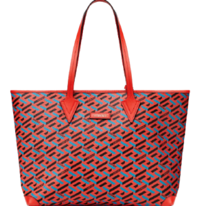 Túi Versace La Greca Signature Tote Blue Red 1002218-1A01444-5R08V