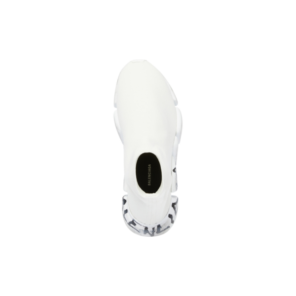 Giay Balenciaga Speed 2.0 Graffiti Recycled Knit Trainers 'White' 617196W2DD42091