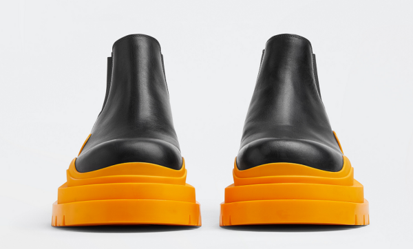 Giày Bottega Veneta Tire Ankle Chelsea Boot 'Black Tangerine' 630281VBS501384 - Ảnh 4