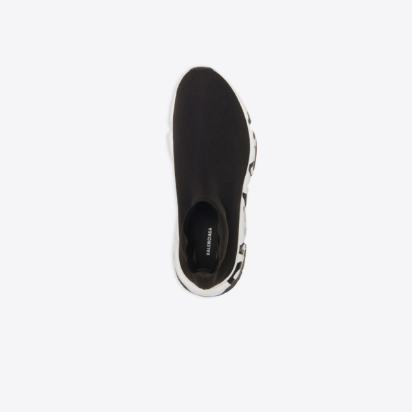 Giày Balenciaga Speed Graffiti Trainers Black White 645334-W2DB7-1015 - Ảnh 7