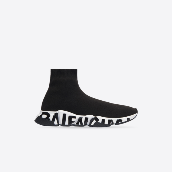 Giày Balenciaga Speed Graffiti Trainers Black White 645334-W2DB7-1015 - Ảnh 2