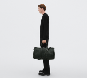 Tui Bottega Veneta Medium Intrecciato Duffle 'Dark Green' 650066V2E413009