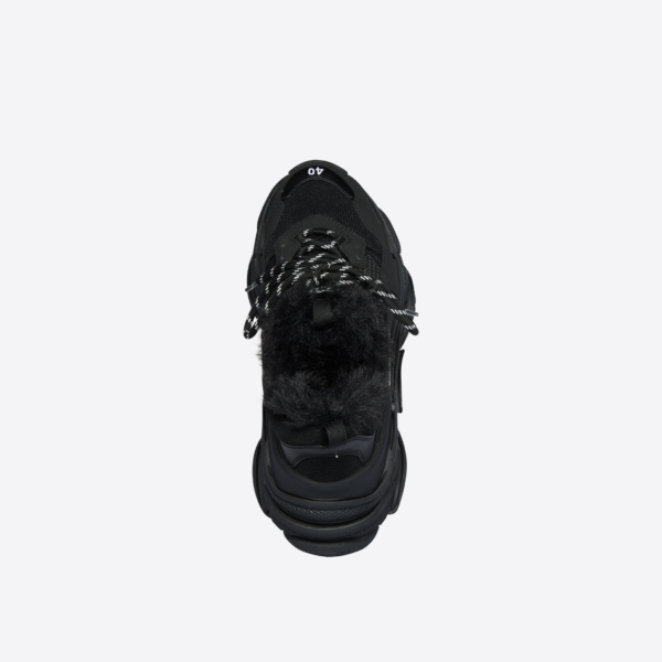 Giày Balenciaga Men's Triple S Trainers Fake Fur In Black 668563-W3CQ5-1000 - Ảnh 6