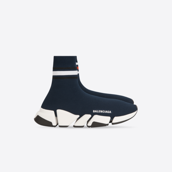 Giày Balenciaga Speed 2.0 Blue Stripe 674617W2F604199 - Ảnh 2