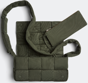 Tui Bottega Veneta Padded Tech Cassette 'Crocodile' 718398VMBN43248