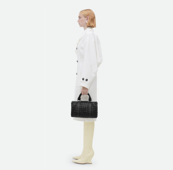 Tui Bottega Veneta Mini Intrecciato Duffle 'Black' 729224V2E418803