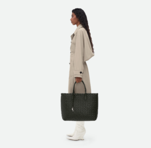 Tui Bottega Veneta Padded Intreccio Tote 'Dark Green' 731200V06J33009