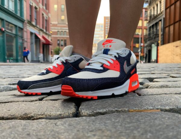 Giày Nike Denham x Air Max 90 'Infrared' CU1646-400 - Ảnh 4