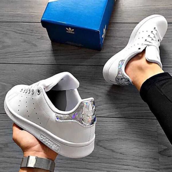Giày Adidas Stan Smith Sparkly Heel White EE8483 - Ảnh 3