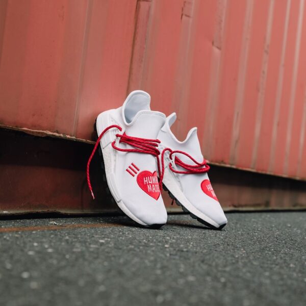 Giày Adidas NMD HU Pharrell Human Made White Red EF7223 - Ảnh 3