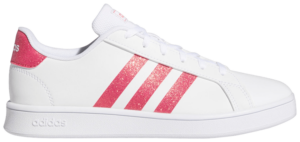 Giày Adidas Grand Court J 'White Real Pink' EG5136