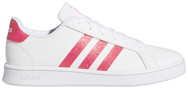 Giày Adidas Grand Court J 'White Real Pink' EG5136