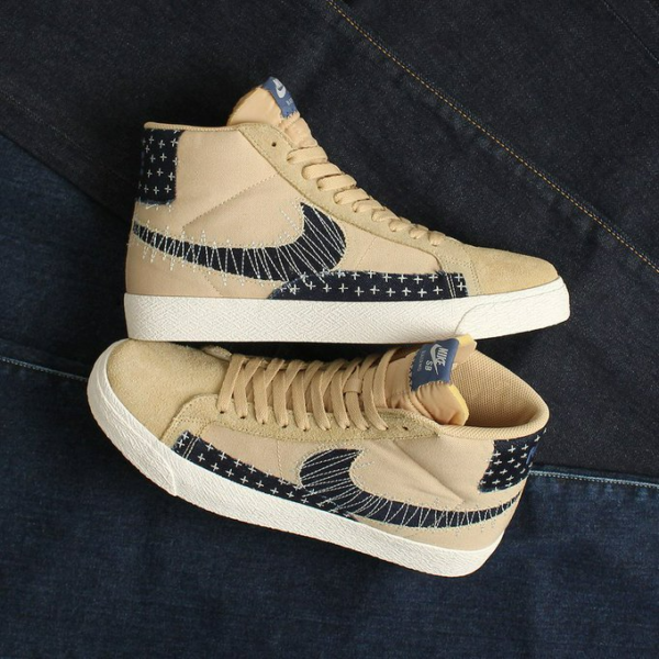 Giày Nike Blazer Mid SB 'Sashiko Pack Sesame' CT0715-200 - Ảnh 7
