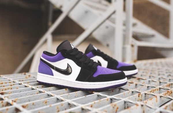 Giày Nike Air Jordan 1 Low Court Purple GS 553560-125 - Ảnh 5