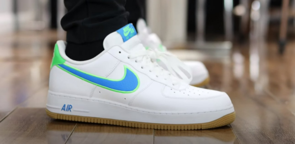Giày Nike Air Force 1 Low 'White Bright Blue Green' DA4660-100 - Ảnh 3