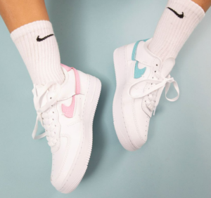 Alternative view of Giày Nike Wmns Air Force 1 LXX 'White Pink Aqua' DC1164-101