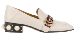 Giày Gucci Leather mid-heel loafer 423559 DKHC0 9061