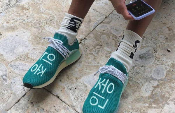 Giày Adidas Pharrell x NMD Human Race 'Dash Green' Q46466 - Ảnh 4