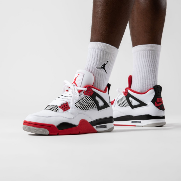 Giày Nike Air Jordan 4 Retro OG GS 'Fire Red' 2020 408452-160 - Ảnh 2