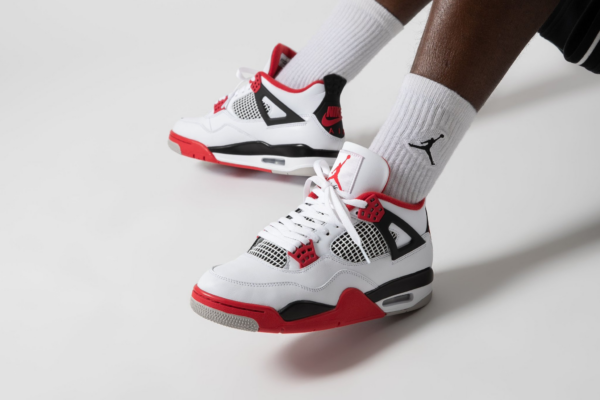 Giày Nike Air Jordan 4 Retro OG GS 'Fire Red' 2020 408452-160 - Ảnh 5