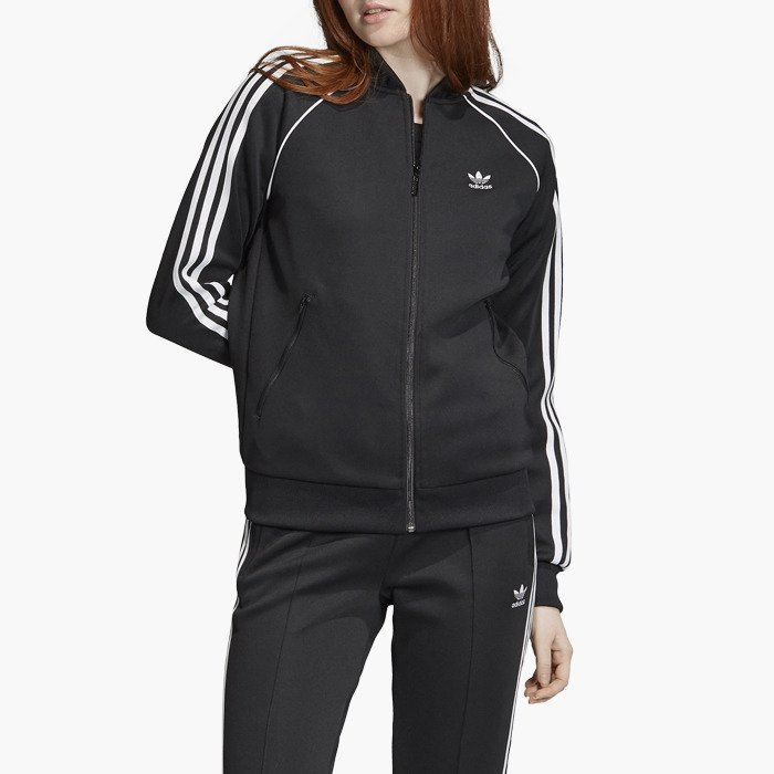 Áo Adidas Women's SST Track Jacket in Black and White CE2392 - Ảnh 2