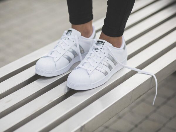 Giày Adidas Superstar 'White Silver Metallic' AQ3091 - Ảnh 5